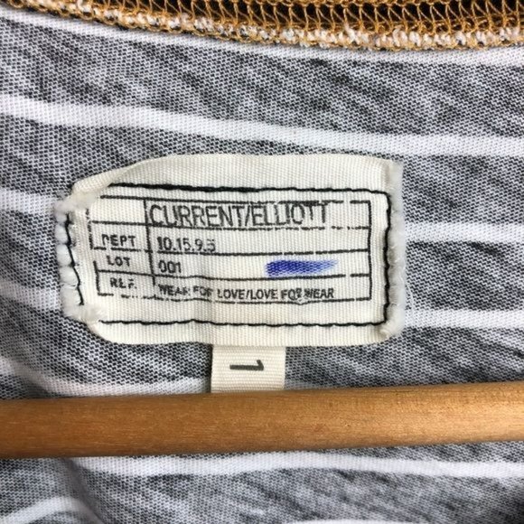 Current/Elliott The Beatnik Striped T Shirt Dress In Vintage Stripe Distressed - Picture 8 of 9